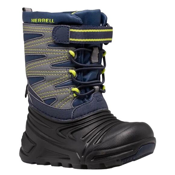 Merrell Snow Quest 3.0 Toddler Blue Winter Boot Size 5 Insulated Waterproof New - Picture 3 of 7